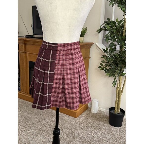 Hollister Plaid Mini Skirt Ultra High Rise Size XS 90s Y2K Clueless Preppy - Picture 4 of 7